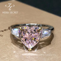 New Listing Classic Pink Zirconia Jewelry Women Natural Diamond Ring